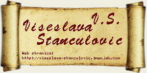 Višeslava Stančulović vizit kartica